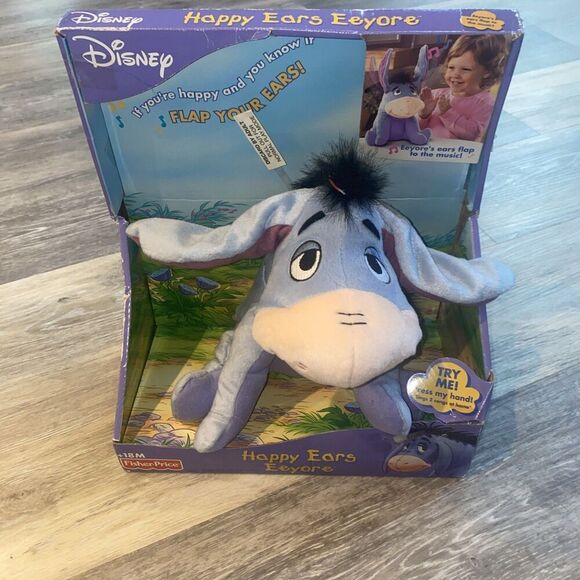 Vintage 2002 Disney Fisher Price Eeyore Happy Ears Singing Plush New - Picture 1 of 10